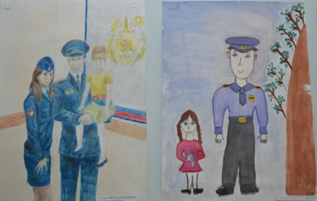 Плакат к Дню полиции детский