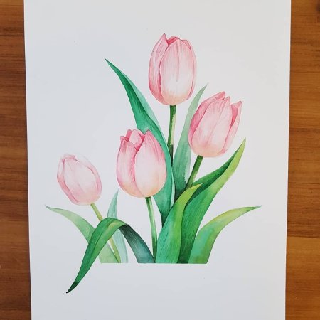 Тюльпаны маркерами