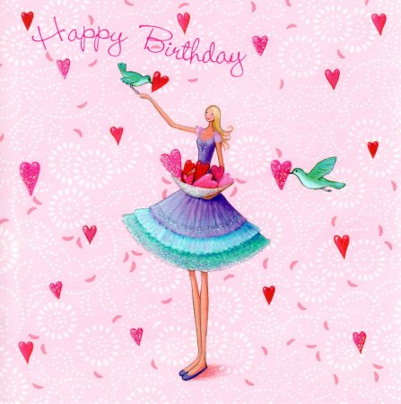 Стильная открытка для девочек