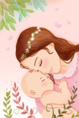 Открытка для мамы с малышами