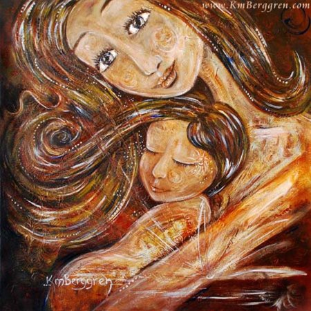 Картины Кэти Берггрен материнство