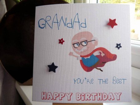 Сделать открытку на день рождения дедушке