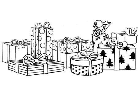 Подарок раскраска