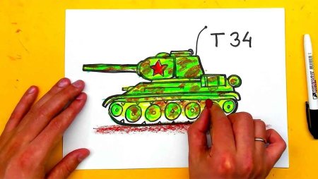 Танк рисунок для детей