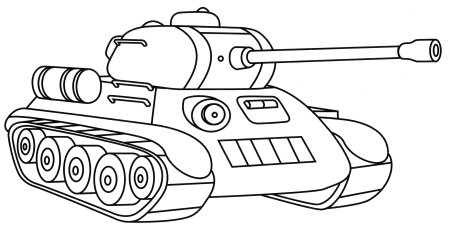 Танк т-34-85 раскраска