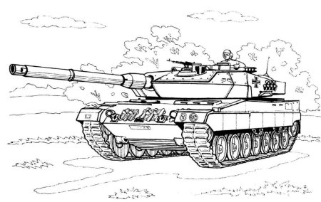 Раскраска танк т 90