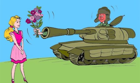 Танк с пушкой рисование
