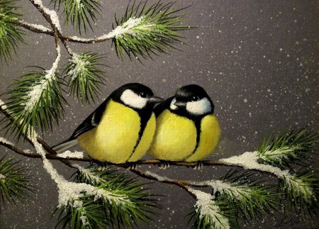 Рисование синицы