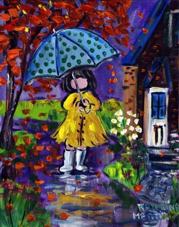 Рисование дождливый день