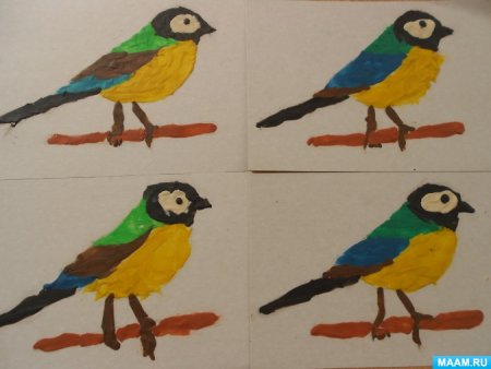 Рисование в подготовительной группе на тему синичка