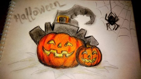Урок рисования Хэллоуин
