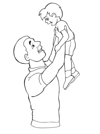 Папа раскраска для детей