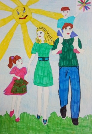 Рисование на тему семья