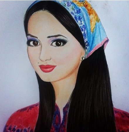 Портрет мамы в платке