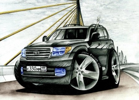 Toyota Land Cruiser 200 карандашом
