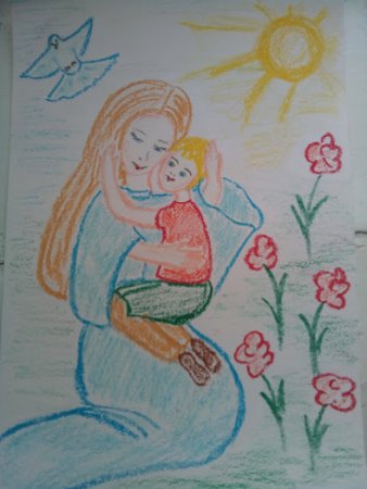 Рисунок на тему мама