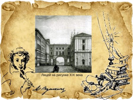 Царскосельский лицей рисунок Пушкина