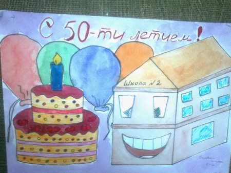 С днём рождения школа рисунок