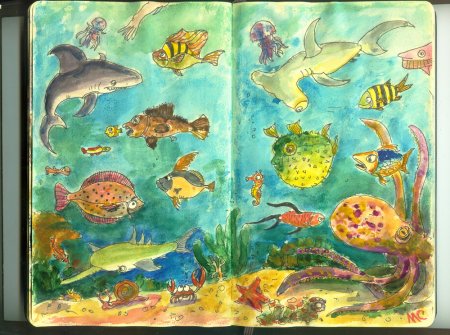 Рисование Морское дно