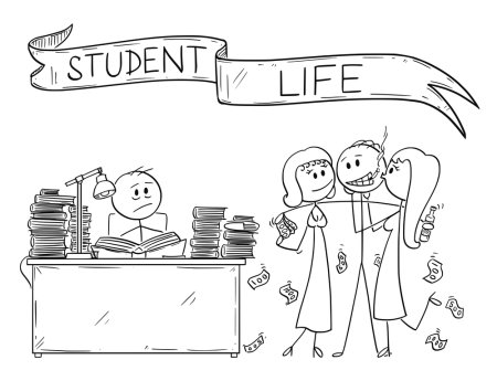 Студент карикатура