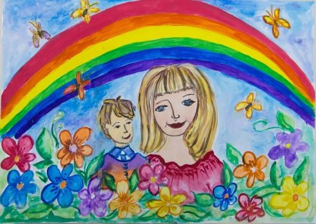 Детские рисунки ко Дню матери