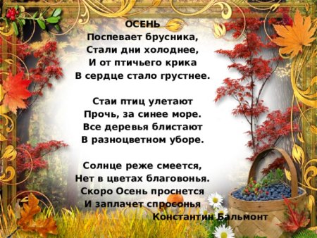 Стихотворение поспевает брусника стали дни