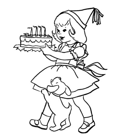 Тортик раскраска для детей