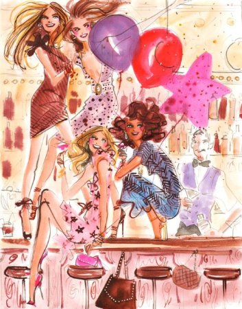 С днём рождения подруге стильные