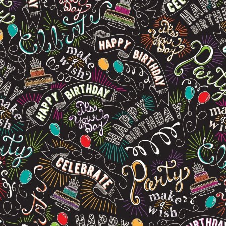 Надпись мелом с днем рождения