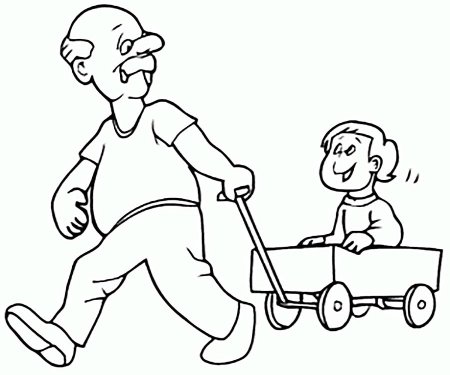 Раскраска дедушка