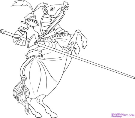 Раскраска битва рыцарей