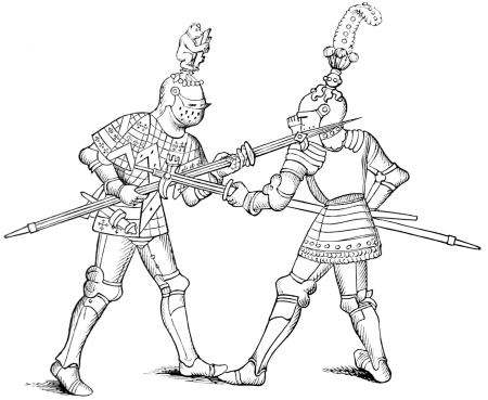 Рыцарский турнир в средневековье рисунок