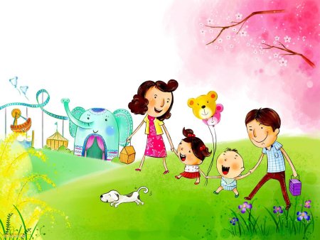 Фон дружная семья