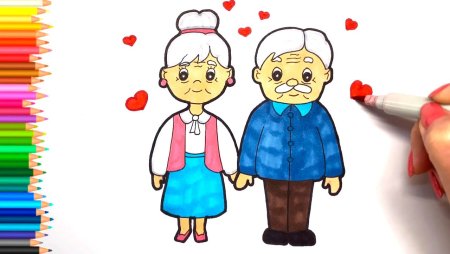 Срисовать рисунок ко Дню пожилых