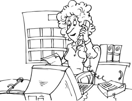 Бухгалтер раскраска