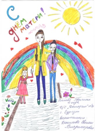Рисунки детей ко Дню матери 1 класс на конкурс