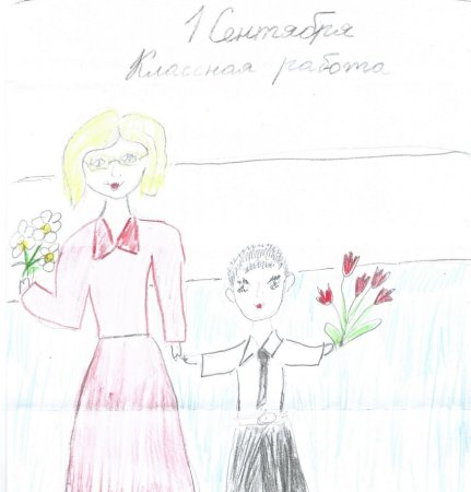 Рисунок на тему моя 1 учительница