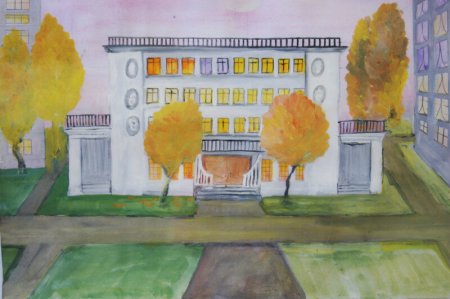 Детские рисунки на тему школа