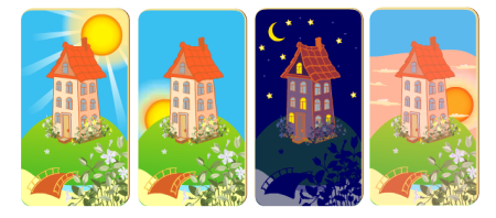 Три поросенка утром днем вечером и ночью