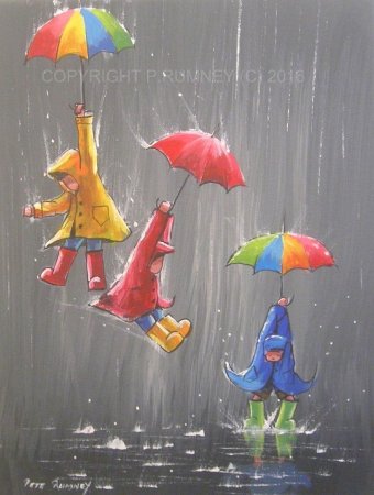 Дождь зонтик