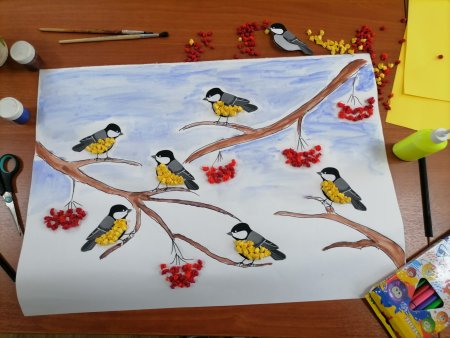 Аппликация к Синичкиному Дню