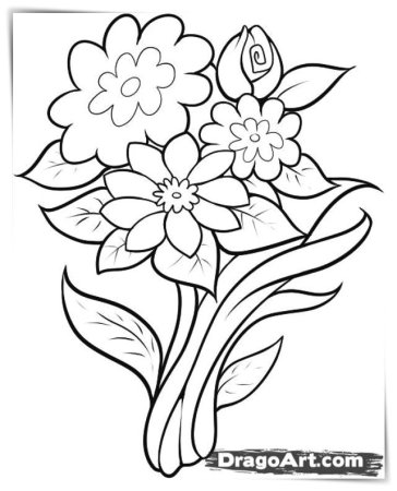 Раскраска букет цветов