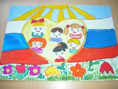 Аппликация на тему Россия