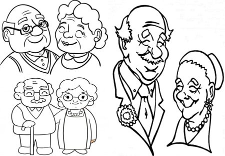 День пожилого человека раскраска