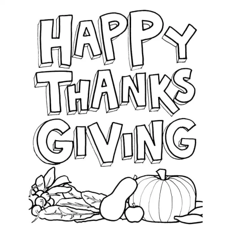 Thanksgiving раскраска
