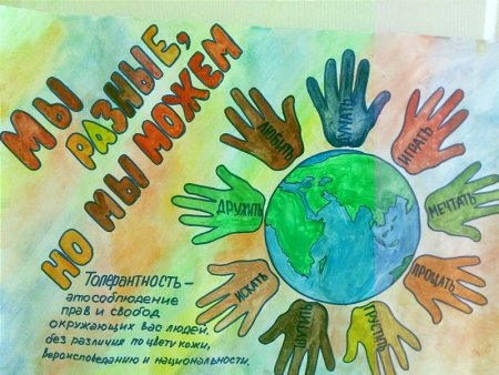 Плакаты ко Дню толерантности для детей