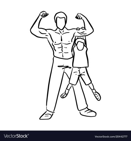 Раскраски день отца спорт для детей