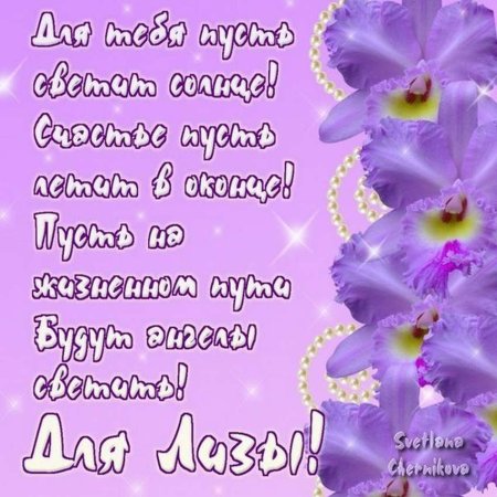 Поздравления с днём рождения Лизе