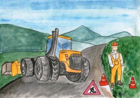 Рисунки к Дню дорожника