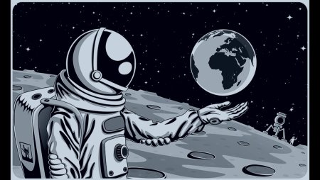 Космонавт рисунок карандашом